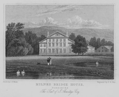Milnes Bridge House, Yorkshire, The Seat of J Armitage, Esquire (metszet) alkotó: John Preston Neale