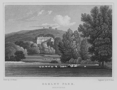 Oakley Park, Shropshire (engraving) alkotó: John Preston Neale