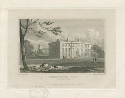 Swynnerton Hall: metszet, nd [c 1821] (nyomtatás) alkotó: John Preston Neale