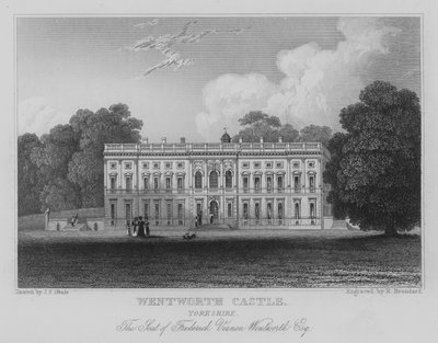 Wentworth kastély, Yorkshire, Frederick Vernon Wentworth székhelye, Esquire (metszet) alkotó: John Preston Neale
