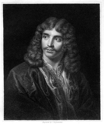 Moliere francia színházi író, rendező és színész, 1833. alkotó: J. Posselwhite