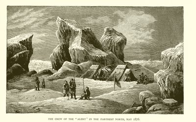 Az Alert legénysége a legészakibb északon, 1876 májusában alkotó: J. R. Sinclair
