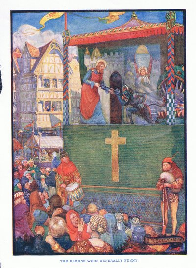 A démonok általában viccesek voltak, az English Literature pub. by T C & EC Jack, 1920 körül alkotó: J. R. Skelton