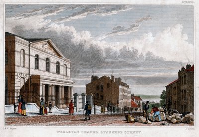 Wesleyan Chapel, Stanhope Street, London, 1830. alkotó: J. Smith