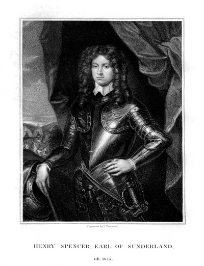 Henry Spencer, Sunderland 1. grófja, angol katona, 1823. alkotó: J. Thomson