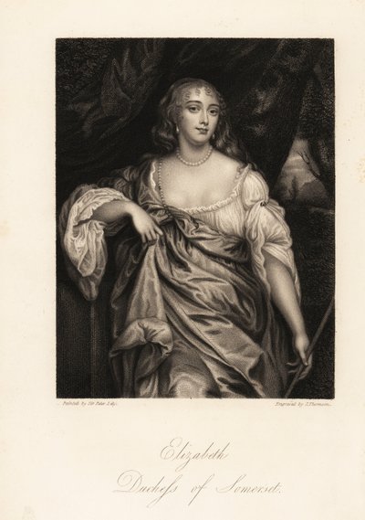 Lady Elizabeth Seymour, Somerset hercegnő, korábban Elizabeth Percy, Anna királynő örököse és barátja portréja alkotó: J. Thomson