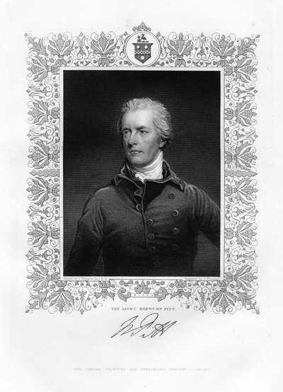 William Pitt, a fiatalabb, brit politikus és miniszterelnök, 19. század alkotó: J. Thomson