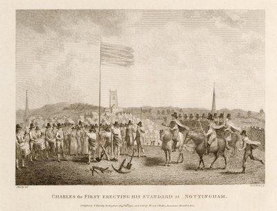 Charles the First felállítja a standardját Nottinghamben alkotó: J. Throsby