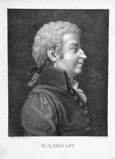 Wolfgang Amadeus Mozart, 1825 körül alkotó: J. W. Schmidt