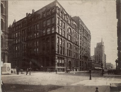 A Dearborn és a Monroe Streets délkeleti sarka, Chicago, 1890 alkotó: J. W. Taylor