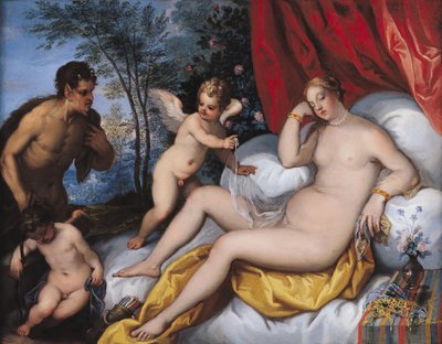 Vénusz és serpenyő (olaj, réz) alkotó: J. and Rottennhammer, Hans I Brueghel