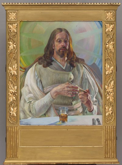 Krisztus Emmauszban - egy triptichon középső része alkotó: Jacek Malczewski
