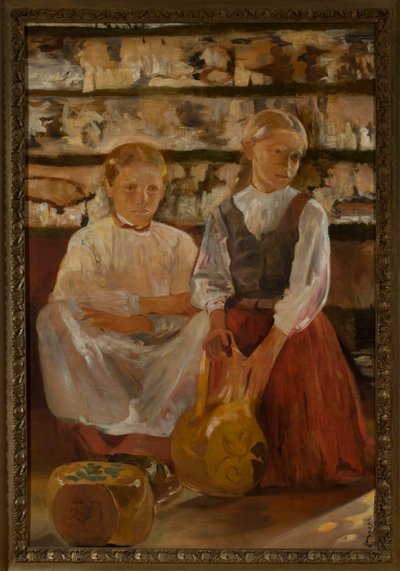Két kislány korsóval alkotó: Jacek Malczewski