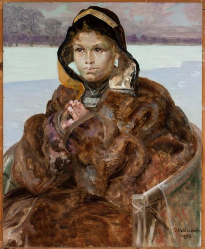 Imádkozó lány alkotó: Jacek Malczewski