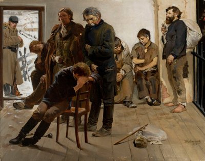 Foglyok szállítása közben (Foglyok) alkotó: Jacek Malczewski