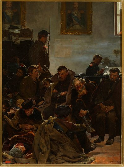 Úton (Szibériai száműzöttek) alkotó: Jacek Malczewski