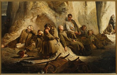 Vasárnap a bányában (Pihenés a bányában) alkotó: Jacek Malczewski