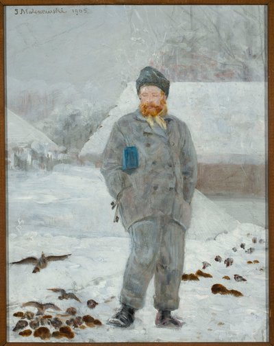 Adolf Dygasiński portréja madarakkal alkotó: Jacek Malczewski