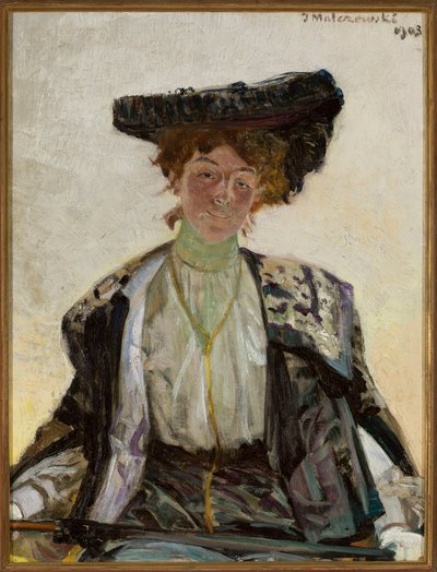Helena Sulima színésznő portréja alkotó: Jacek Malczewski