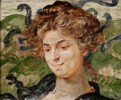 Helena Sulima színésznő portréja Gorgó szerepében alkotó: Jacek Malczewski