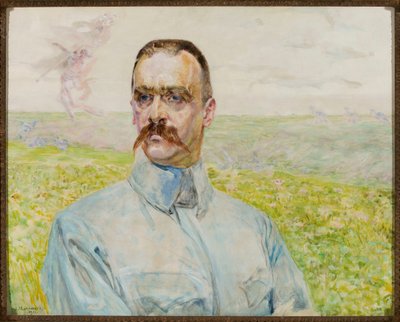 Józef Piłsudski dandártábornok portréja alkotó: Jacek Malczewski