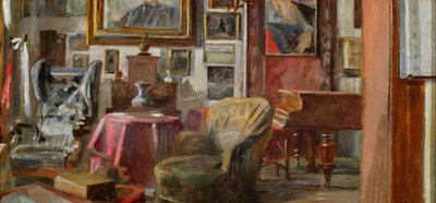 A lusławicei szalon belső tere alkotó: Jacek Malczewski