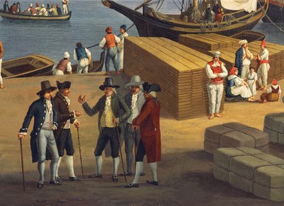 Részlet a Messina kikötő látképéből a Palazzo del Senatoból alkotó: Jacob Philippe Hackert