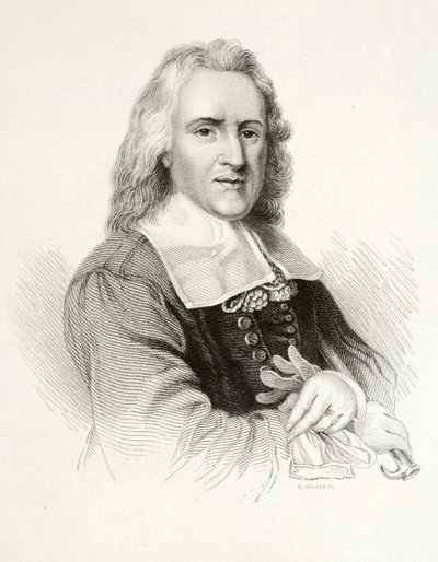 Izaak Walton, angol szerző (metszet) alkotó: Jacob (after) Huysmans