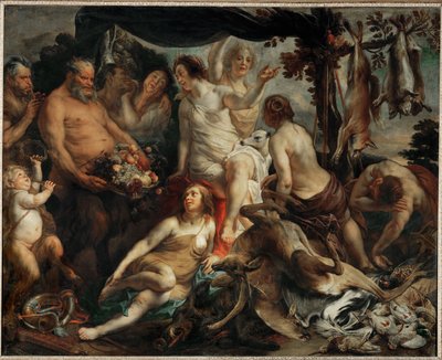 Le repos de Diane chasseresse - Diana pihen a vadászat után ... alkotó: Jacob (studio of) Jordaens