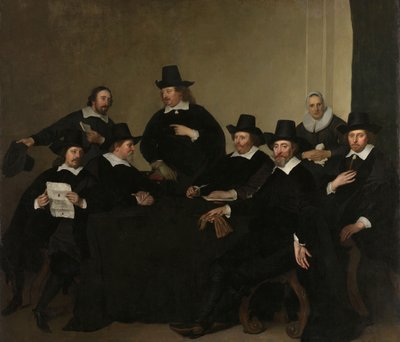 A Nieuwe Zijds Szegények Szabadtéri Segítő Intézetének régensei, Amszterdam, 1650 körül (olaj, vászon) alkotó: Jacob Adriensz Backer