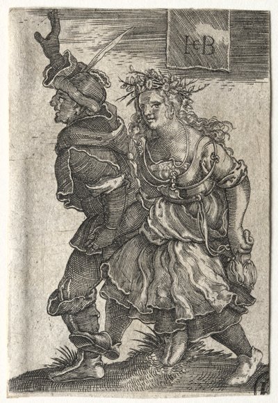 Egy táncoló parasztpár. alkotó: Jacob Binck