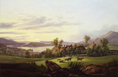 Kilátás Bergenre Haukelandból (olaj, vászon) alkotó: Jacob Calmeyer