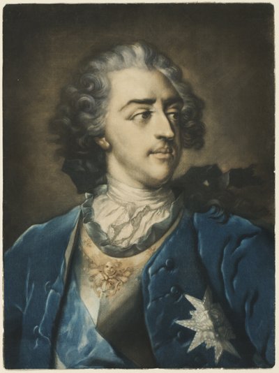 XV. Lajos portréja alkotó: Jacob Christoph Le Blon