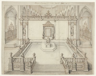 Trónterem a genti St. Bavokerkben VI. Károly német császár beiktatására 1717-ben alkotó: Jacob Colin