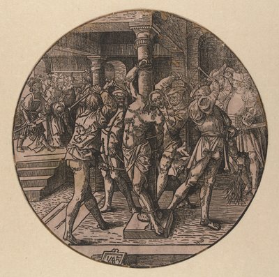Krisztus csapása The Round Passion (sorozat címe) alkotó: Jacob Cornelisz van Oostsanen