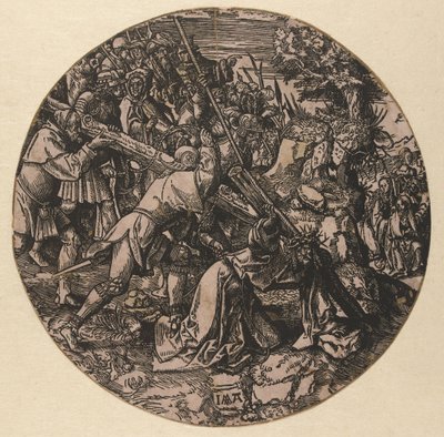 A kereszt hordozása The Round Passion (sorozat címe) alkotó: Jacob Cornelisz van Oostsanen