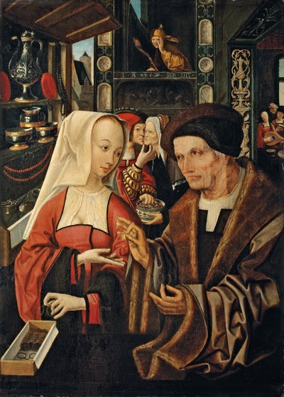 A rosszul illeszkedő szerelmesek alkotó: Jacob Cornelisz van Oostsanen