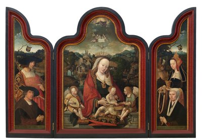 Pompeius Ottó és felesége, Gerbich Cleanser triptichonja (olaj a panelen) alkotó: Jacob Cornelisz van Oostsanen