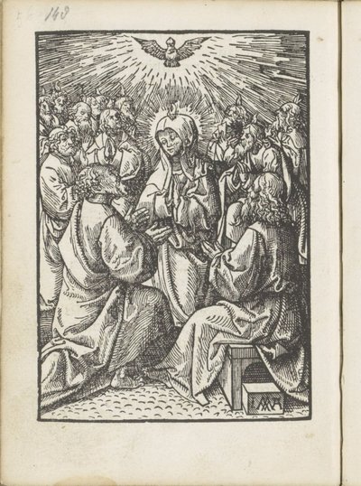 A Szentlélek kiáradása A kis szenvedély (sorozat címe) alkotó: Jacob Cornelisz van Oostsanen