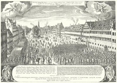 Augsburg városa a svéd Gustavus Adolphus előtt tiszteleg alkotó: Jacob Custodis