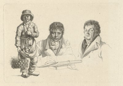 Portrék J.P. Visser Bender és P.Pz. Borbélyok egy fiú mellett alkotó: Jacob Ernst Marcus