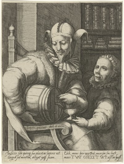 Jester egy hordó borral alkotó: Jacob Goltzius (II)