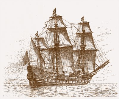 A Mars Makalös svéd zászlóshajó a gotland-ölandi csata előtt, 1564. május 30-31. 1908 alkotó: Jacob Hagg