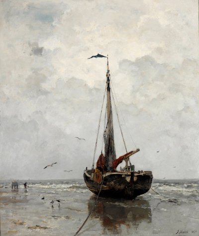 ""Bateau de Peche"" (Horgászcsónak) Peinture de Jacob Maris (1837-1899) - 1878 - Olaj, vászon Mérete 160x140 cm Gemeentemuseum Den Haag alkotó: Jacob Henricus or Hendricus Maris