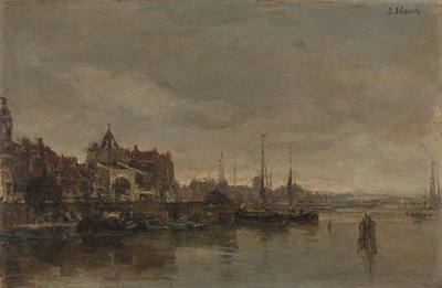 A Schreierstoren a Gelderse Kade híddal Amszterdamban alkotó: Jacob Henricus or Hendricus Maris
