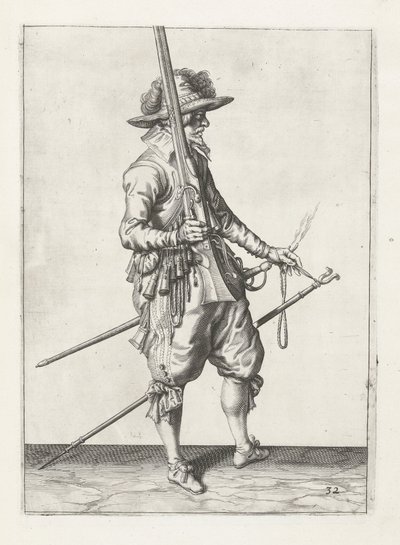 Testőr, 1600 körül alkotó: Jacob II de Gheyn