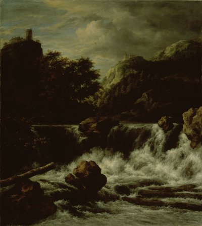 Hegyvidéki táj vízeséssel alkotó: Jacob van Ruisdael