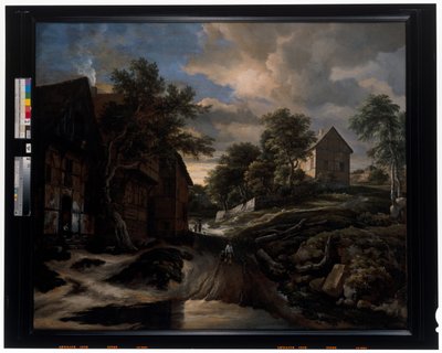 Táj favázas házakkal alkotó: Jacob Isaaksz. or Isaacksz. van Ruisdael