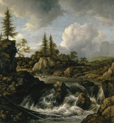 Táj vízeséssel, 1660 körül alkotó: Jacob van Ruisdael
