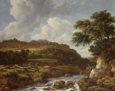 Hegyvidéki táj egy torrenttel alkotó: Jacob van Ruisdael